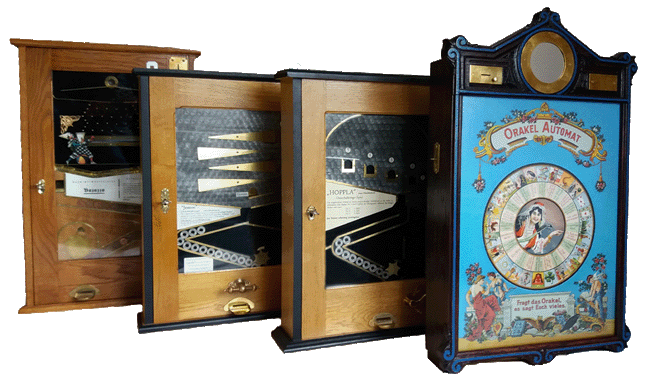 Neue Holz Spielfläche für den antiken Automaten JEMOC 